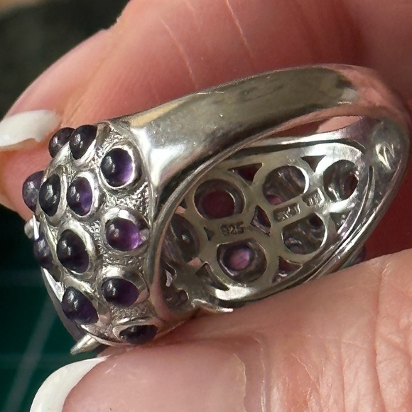 Gorgeous amethyst, sterling silver chunky ring - Picture 6 of 13